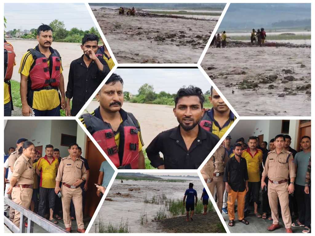 हादसा – अचानक उफ़नाये बरसाती किरोड़ा नाले में बाइक समेत दो लोग बहे, एसडीआरएफ ने रेस्क्यू कर बचायी जान, सीओ वंदना वर्मा रही मौजूद।