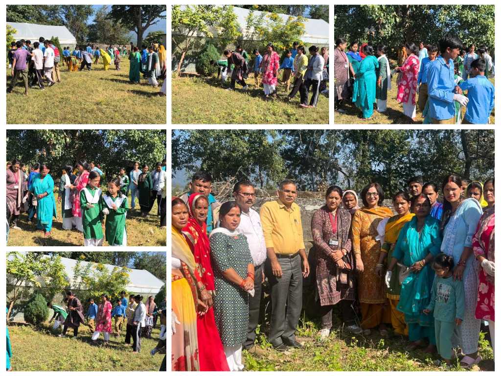 राज्य स्थापना दिवस रजत जयन्ती समारोह के अंतर्गत माँ पूर्णागिरि पर्यावरण संरक्षण समिति ने अध्यक्ष दीपा देवी के नेतृत्व में ग्राम पंचायत गेंडाखाली के राजकीय इंटर कालेज में विशेष स्वच्छता, जगरूकता और पौध रोपण कार्यक्रम का किया आयोजन।