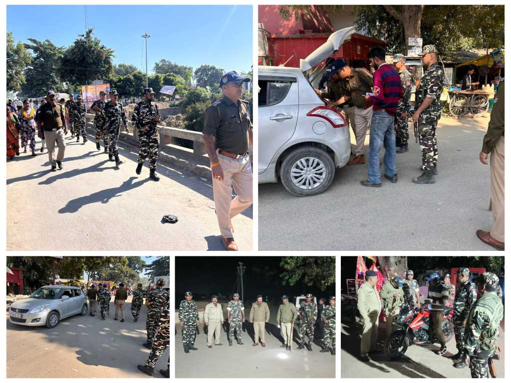 भारत नेपाल सीमांत क्षेत्र में सुरक्षा की दृष्टि से एसएसबी एवं पुलिस की संयुक्त टीम द्वारा विशेष पेट्रोलिंग एवं फ्लैग मार्च का किया गया संचालन।