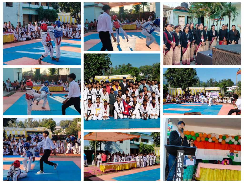 टनकपुर के पैरामाउंट पब्लिक स्कूल में दो दिवसीय ताइक्वांडो इंडो नेपाल फ्रेंडशिप चैंपियनशिप का हुआ आगाज, नेपाल और भारत के बच्चों नें किया प्रतिभाग।