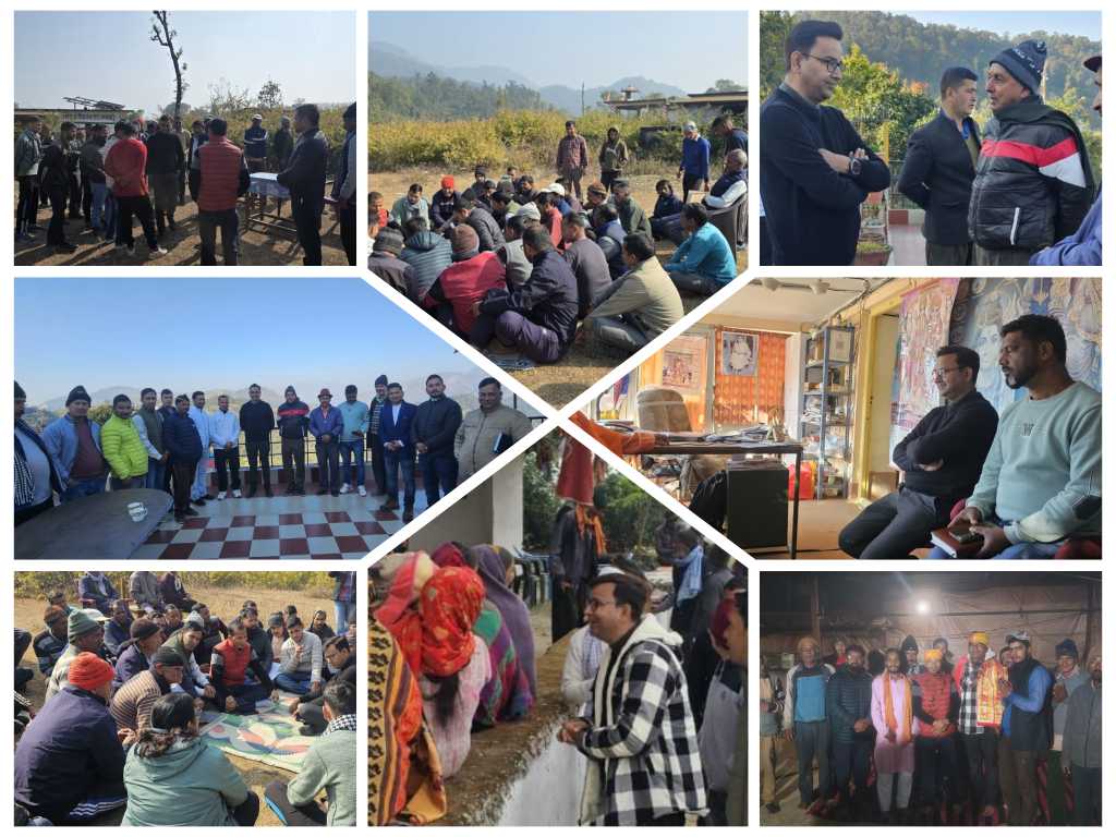 मुख्यमंत्री पुष्कर सिंह धामी के निर्देश पर अपर सचिव मनमोहन मैनाली का दूरस्थ गांवों डांडा, ककनई, कठोल सहित पर्यटन क्षेत्र श्यामलाताल में दो दिवसीय जनसंपर्क व चौपाल कार्यक्रम, सुनी जन समस्याएं।