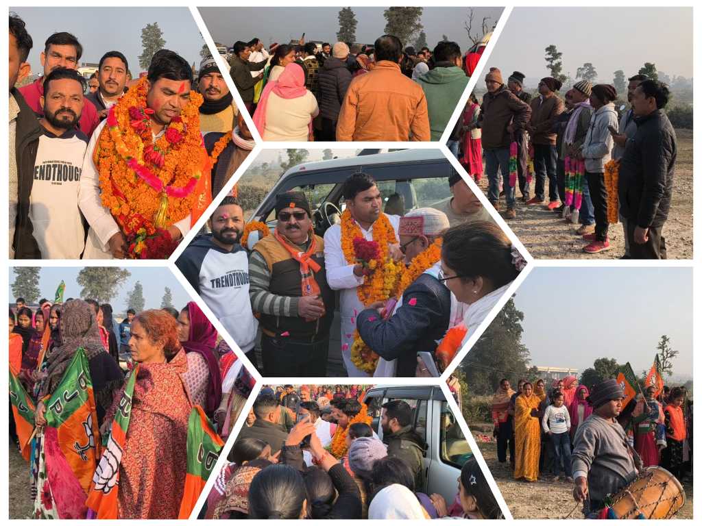 भव्य स्वागत – प्रदेश मंत्री का दायित्व मिलने पर पहली बार गृह जनपद पहुंचे सूरज प्रहरी का ऊधमसिंह नगर और चम्पावत की सीमा के जगबूढ़ा पुल पर हुआ जोरदार स्वागत।
