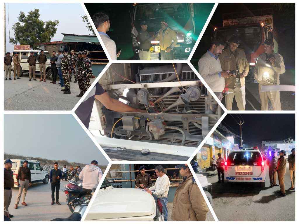 अभियान – चम्पावत में दो दिवसीय सघन वाहन चेकिंग अभियान, भारत–नेपाल सीमा पर एसएसबी संग संयुक्त कार्रवाई, नियमों का उल्लंघन करने वाले कई वाहनों के खिलाफ की गयीं चालानी एवं निरोधात्मक कार्यवाही।