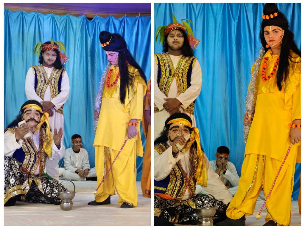 ग्राम पंचायत छीनीगोठ में देवभूमि रामलीला समिति के तत्वाधान मे आयोजित रामलीला में राम-भरत मिलन की लीला का हुआ मंचन ।